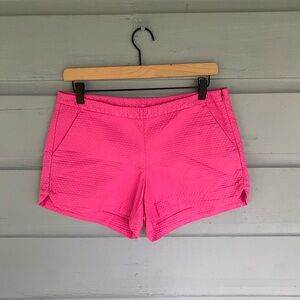 LILLY PULITZER pink fusion fringe trim Addie textured shorts Sz 4